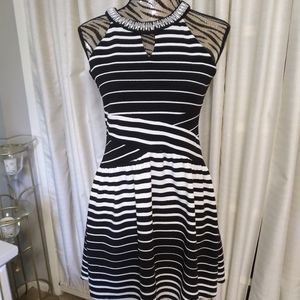 Skater, halter dress w/pearl collar (girla16)